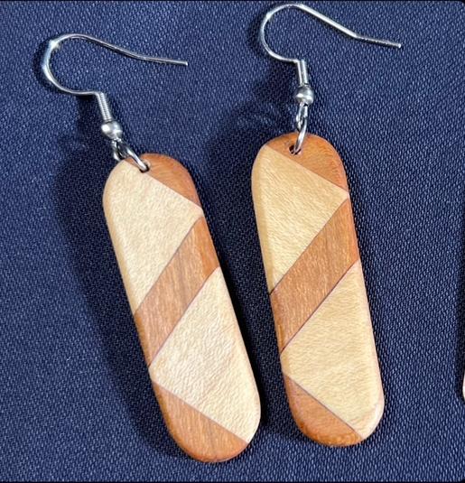 Redwood & Olivewood Wood Earrings