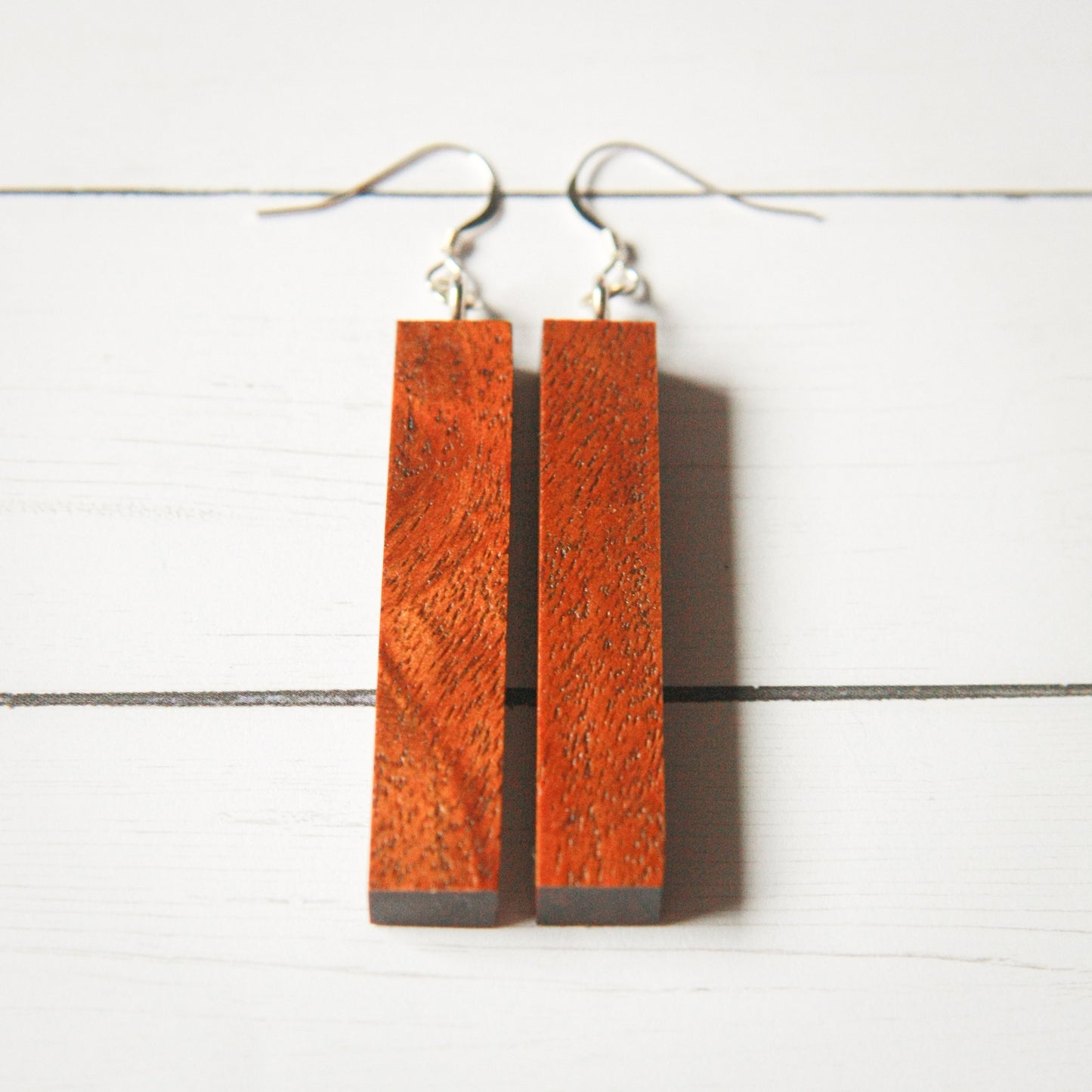 1890 Walnut & Birds Eye Maple Earrings