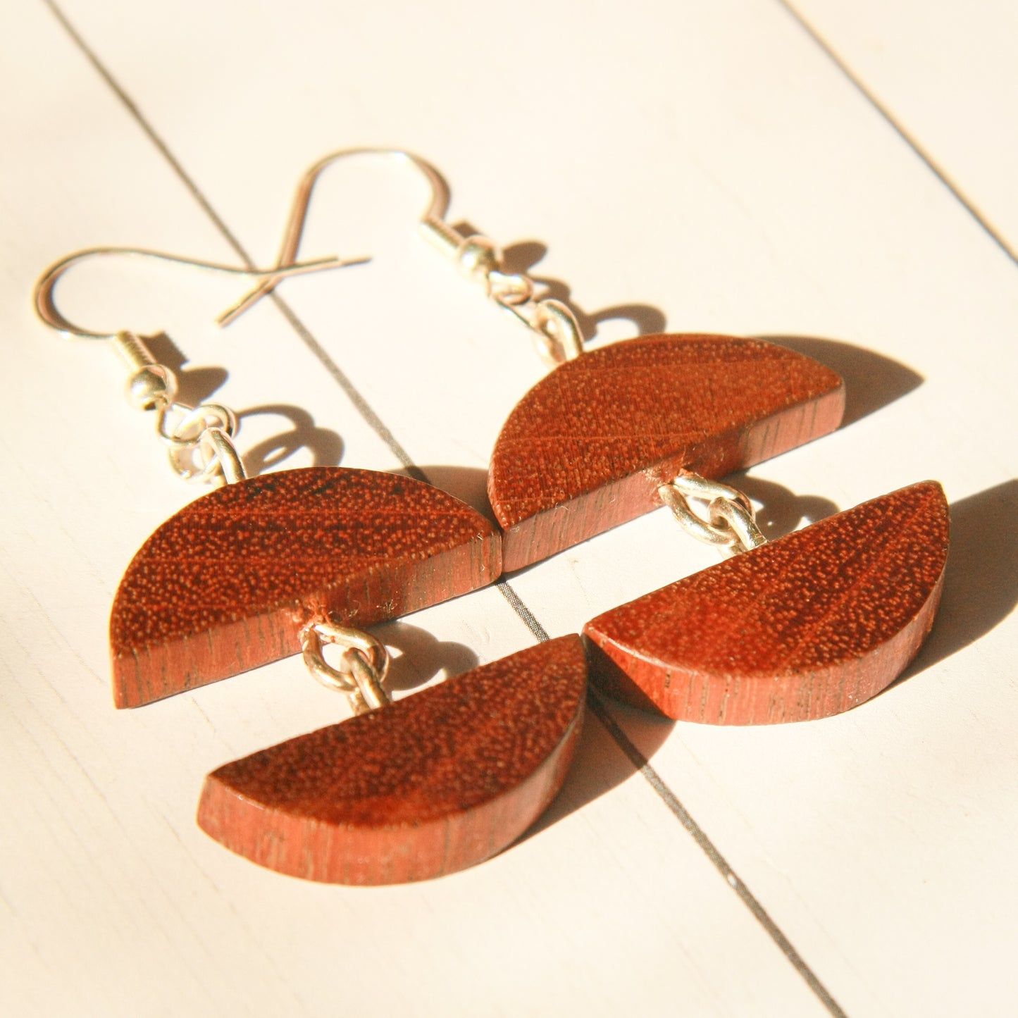 1890 Walnut Wood Earrings