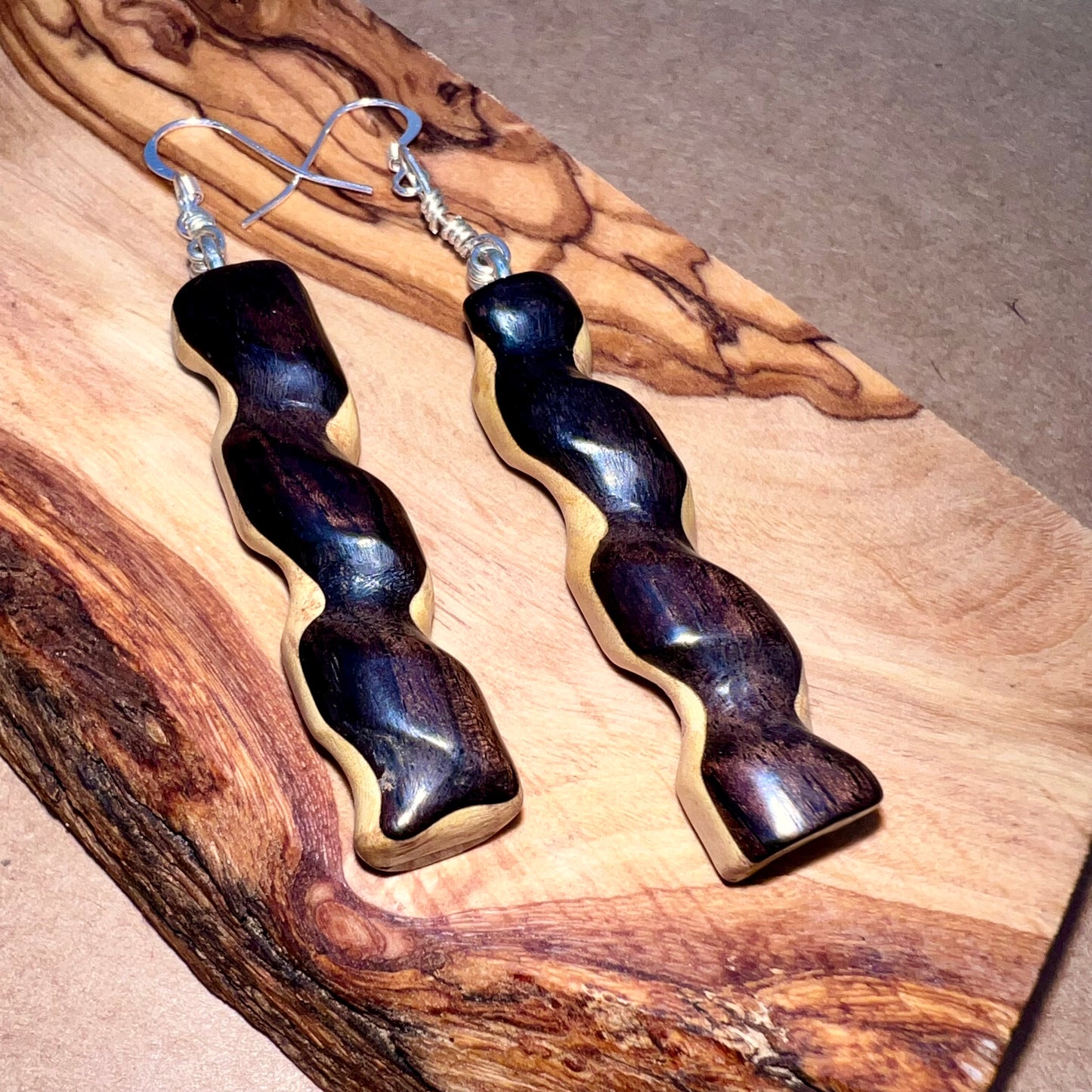 Ironwood & Olivewood Wood Earrings