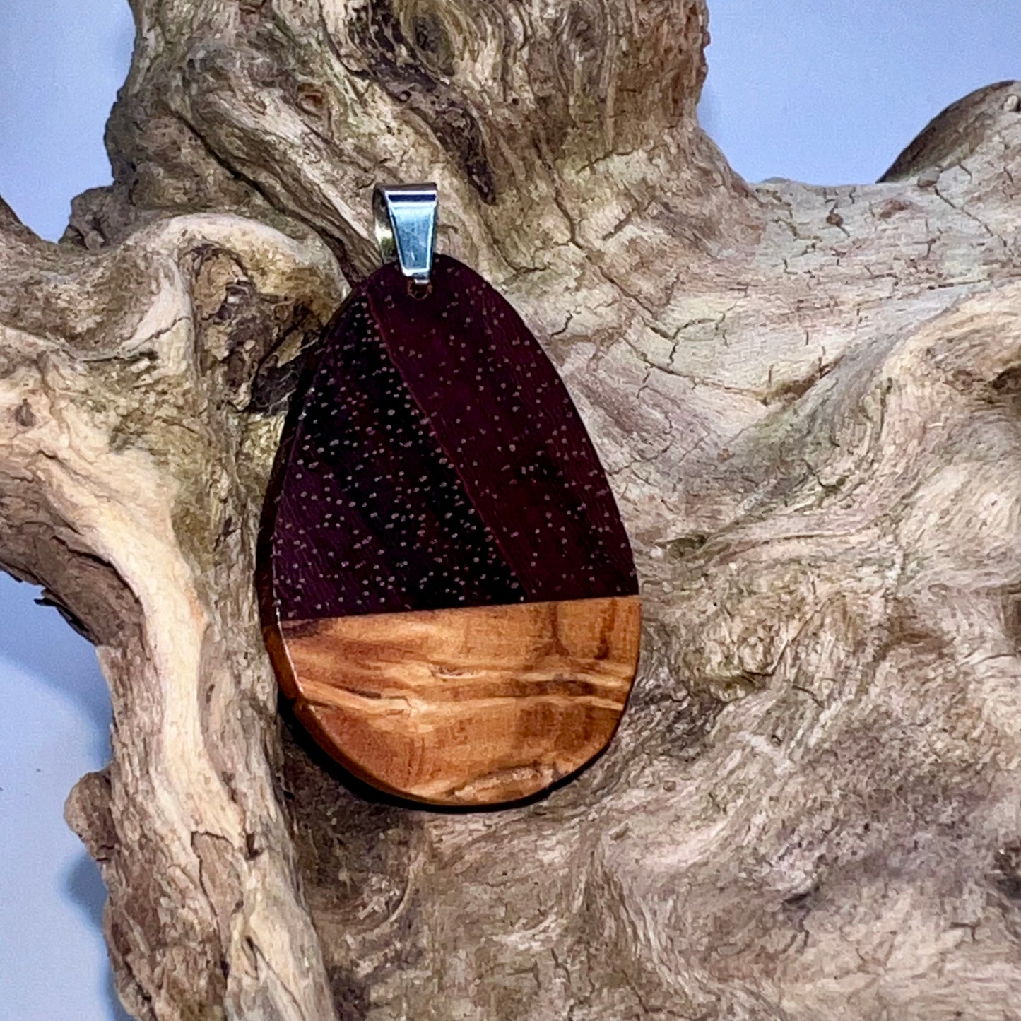 Padauk & Olive Wood Pendant