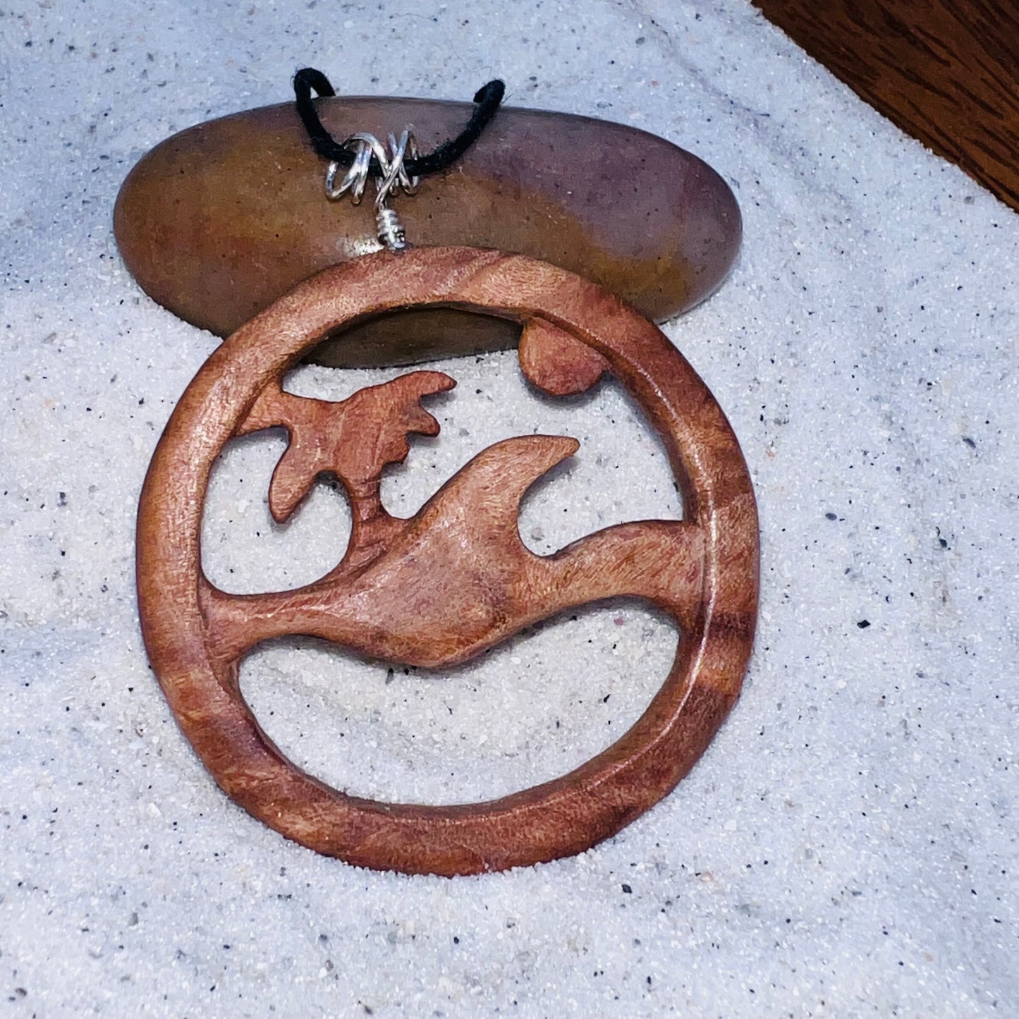 Olive Wood Carved Pendant