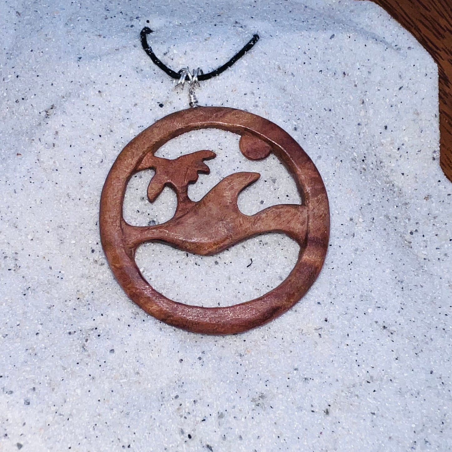 Olive Wood Carved Pendant