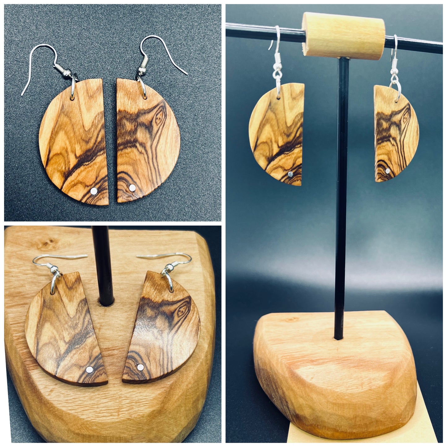 Olive Wood (Burl) Wood Earrings