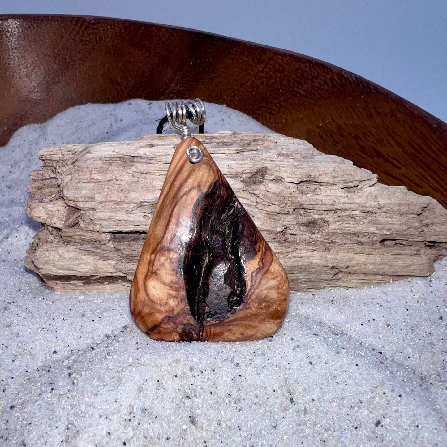 Olive Wood (Burl) Wood Pendant