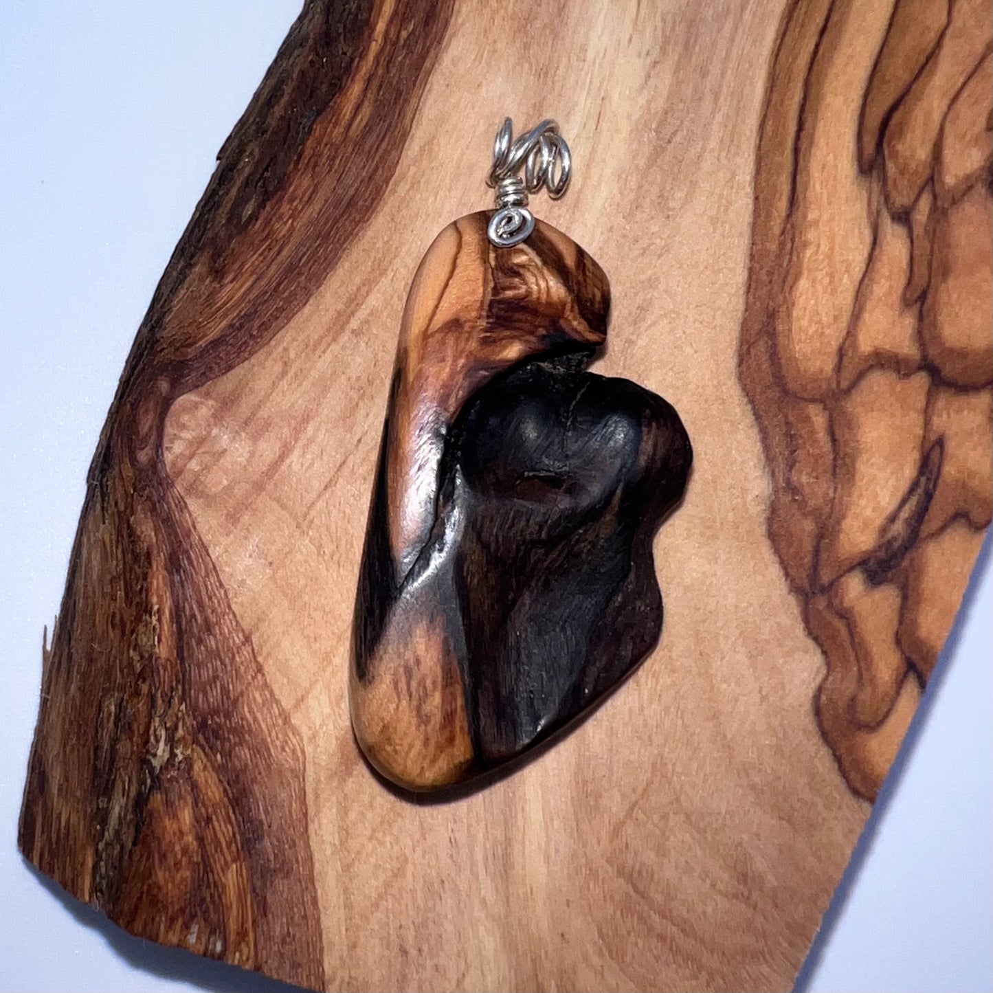 Olive Wood (Burl) Wood Pendant
