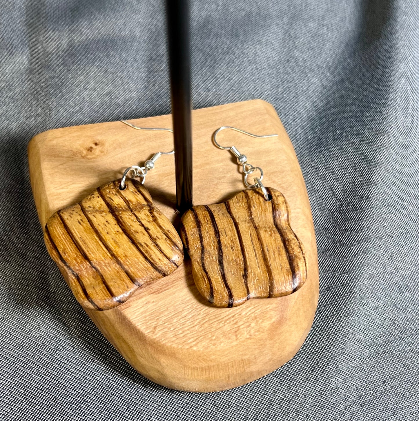 Zebra Wood Wood Earrings