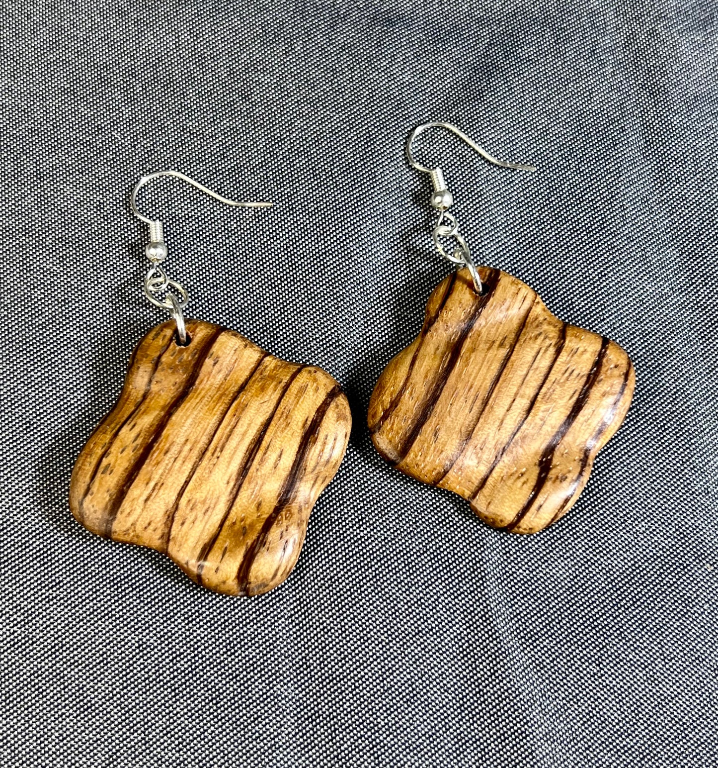 Zebra Wood Wood Earrings