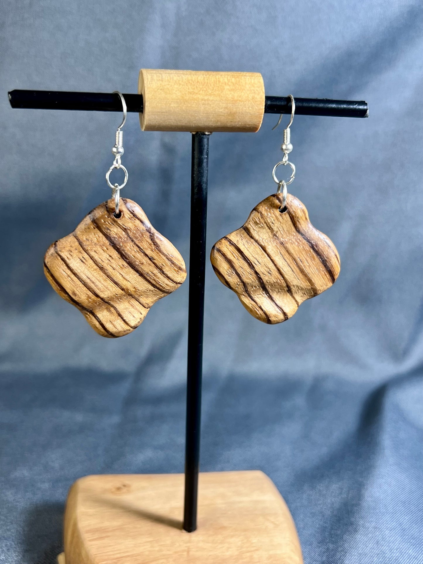 Zebra Wood Wood Earrings