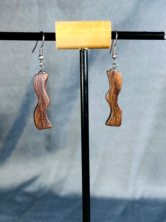 1890 Walnut Wood Earrings