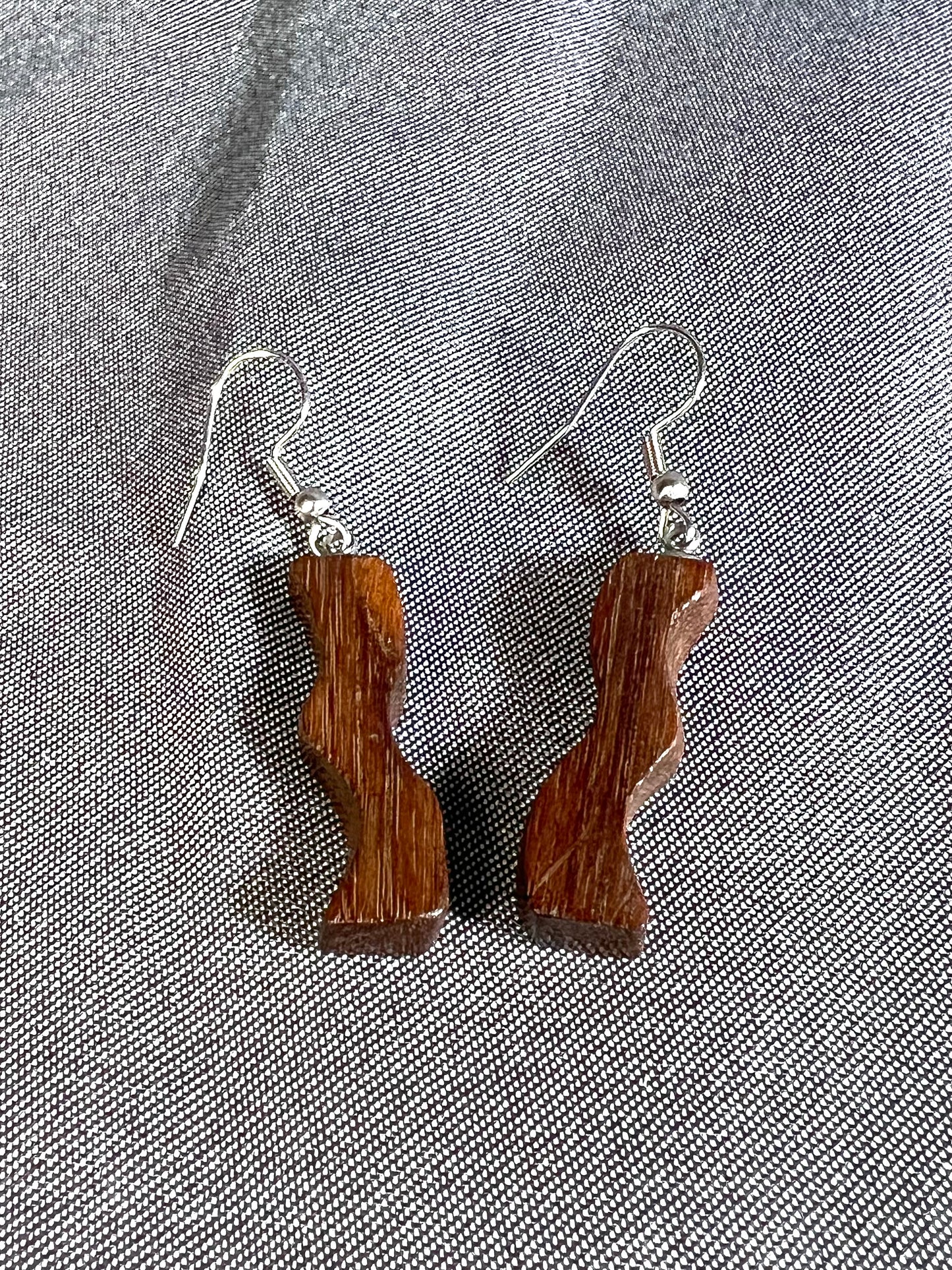 1890 Walnut Wood Earrings