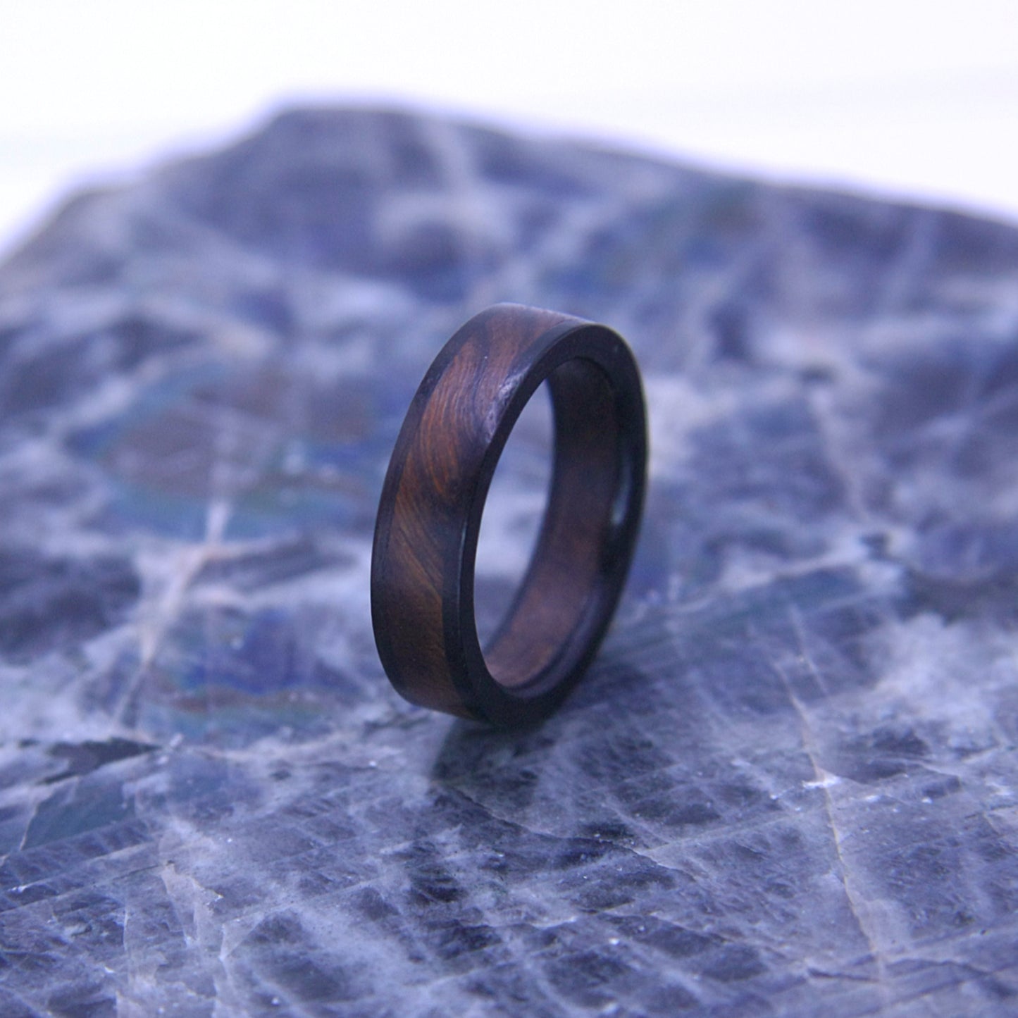 Ebony & Ironwood Wood Ring Size 8.5