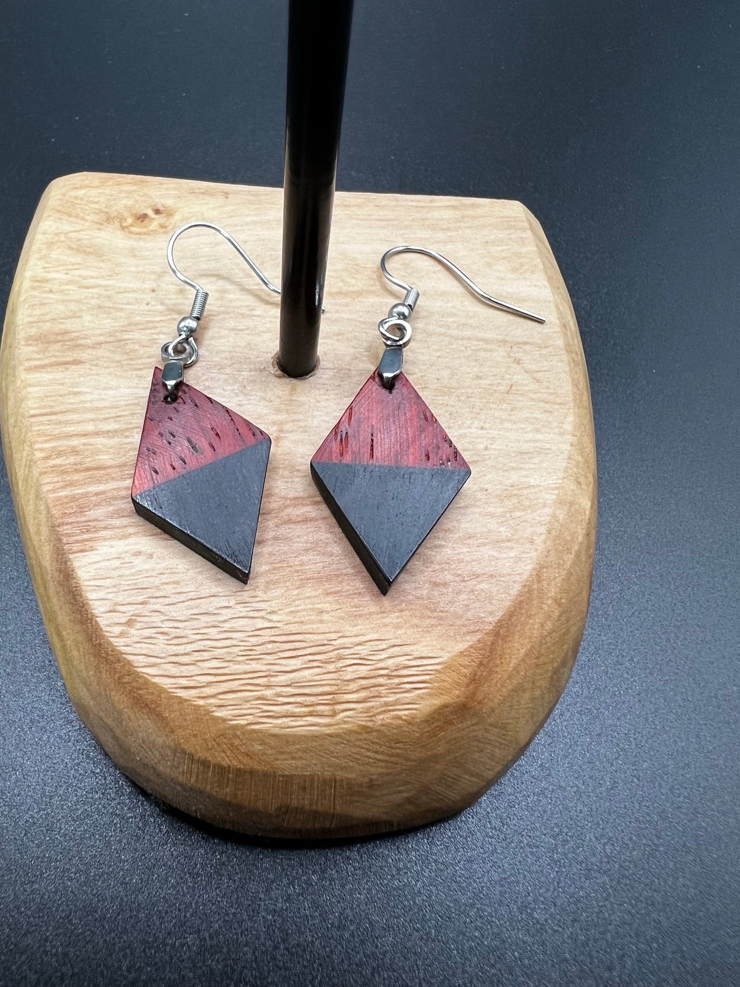 Padauk & Ebony Wood Earrings