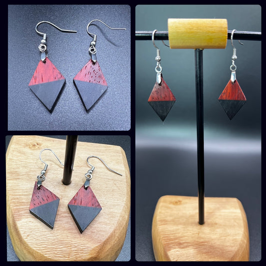 Padauk & Ebony Wood Earrings