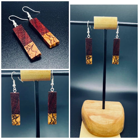 Padauk/Olivewood Wood Earrings