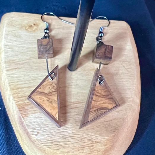 Ironwood, Olivewood, Walnut Wood Earrings