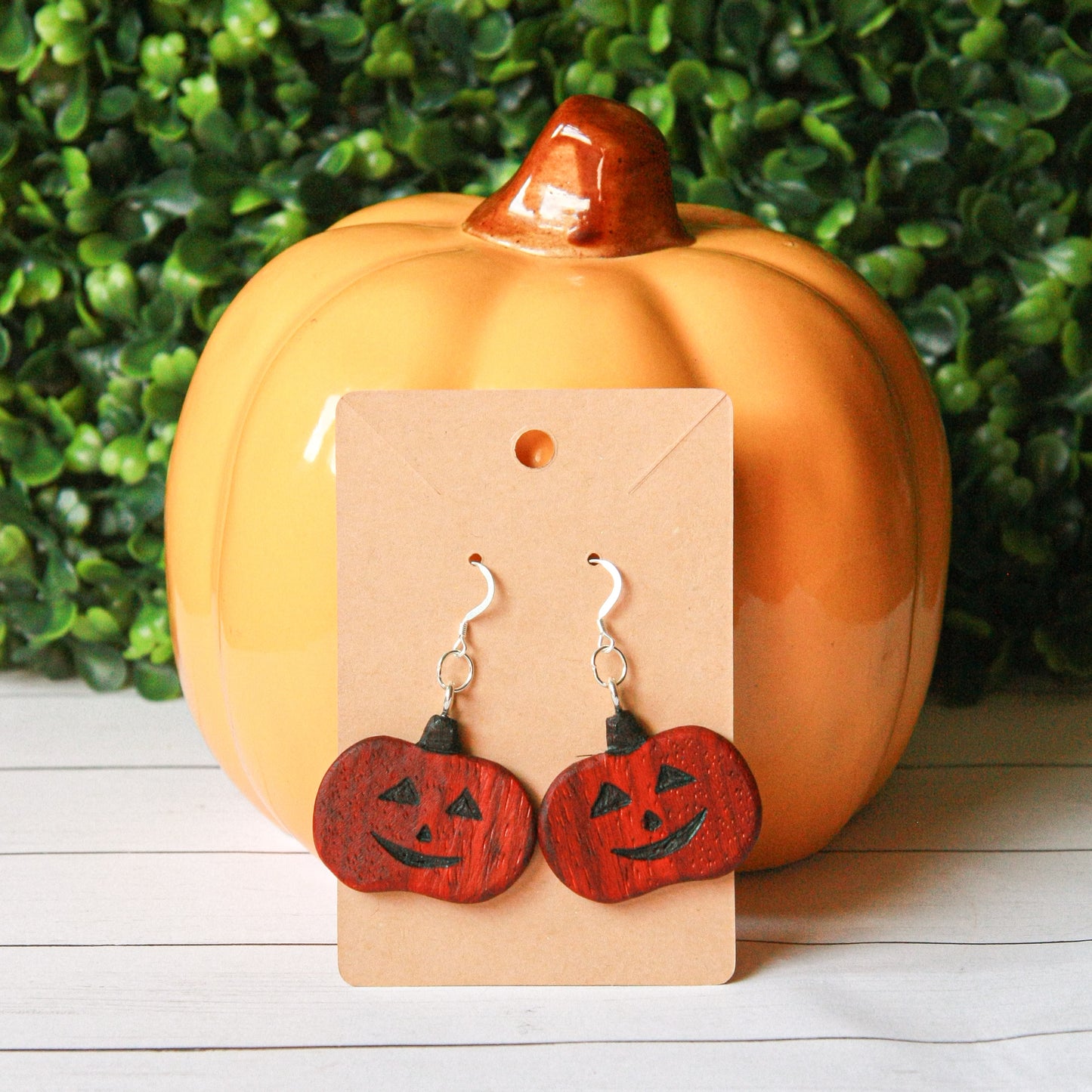 Padauk Pumpkin Earrings
