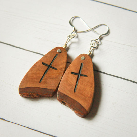 Olivewood Live Edge Earrings