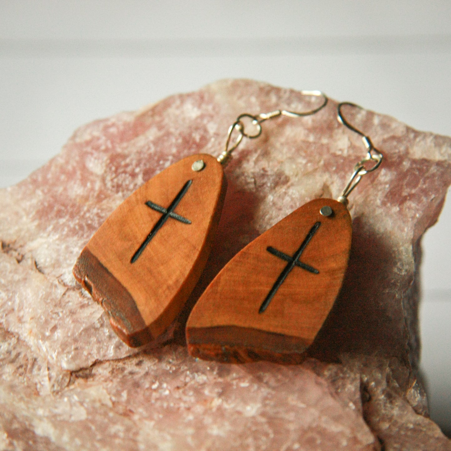 Olivewood Live Edge Earrings