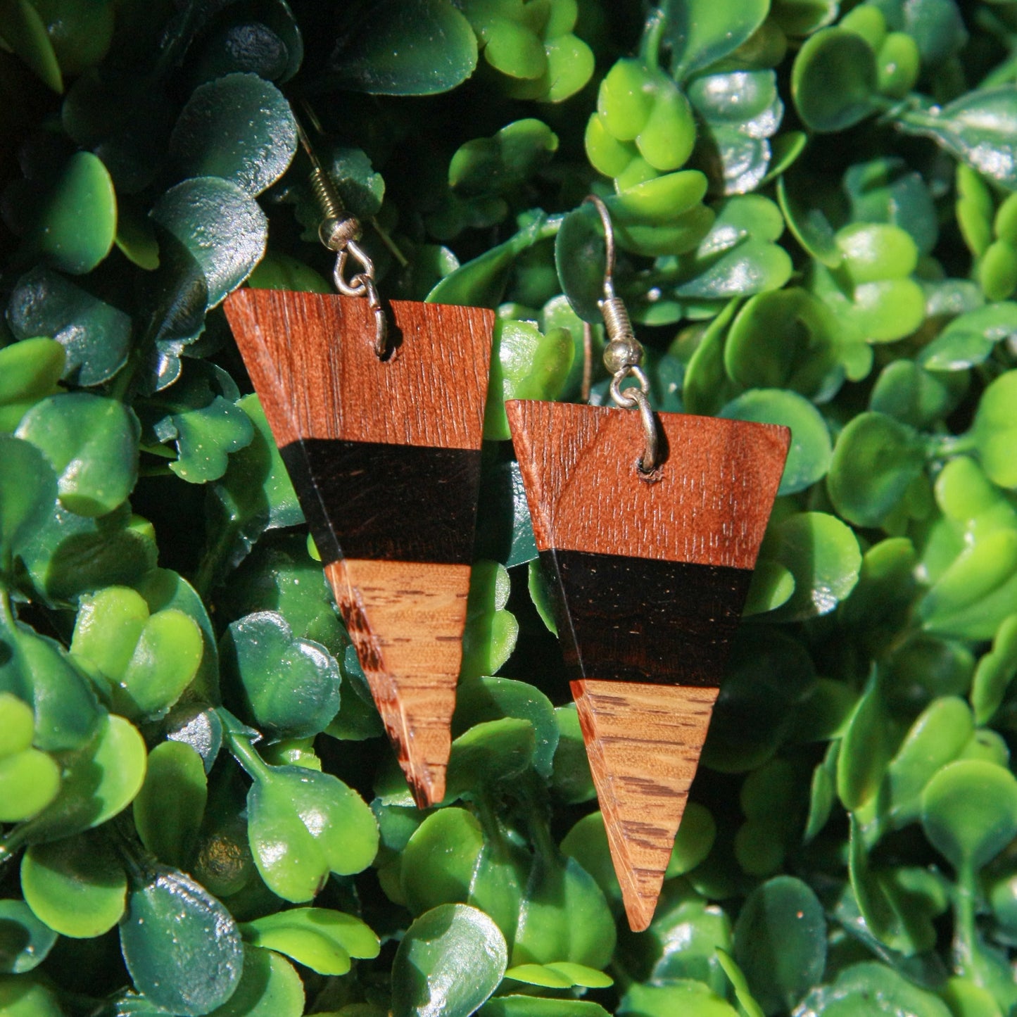 Walnut, Ebony & Oak Earrings