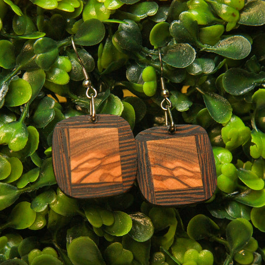 Wenge wood & Olive wood Earrings