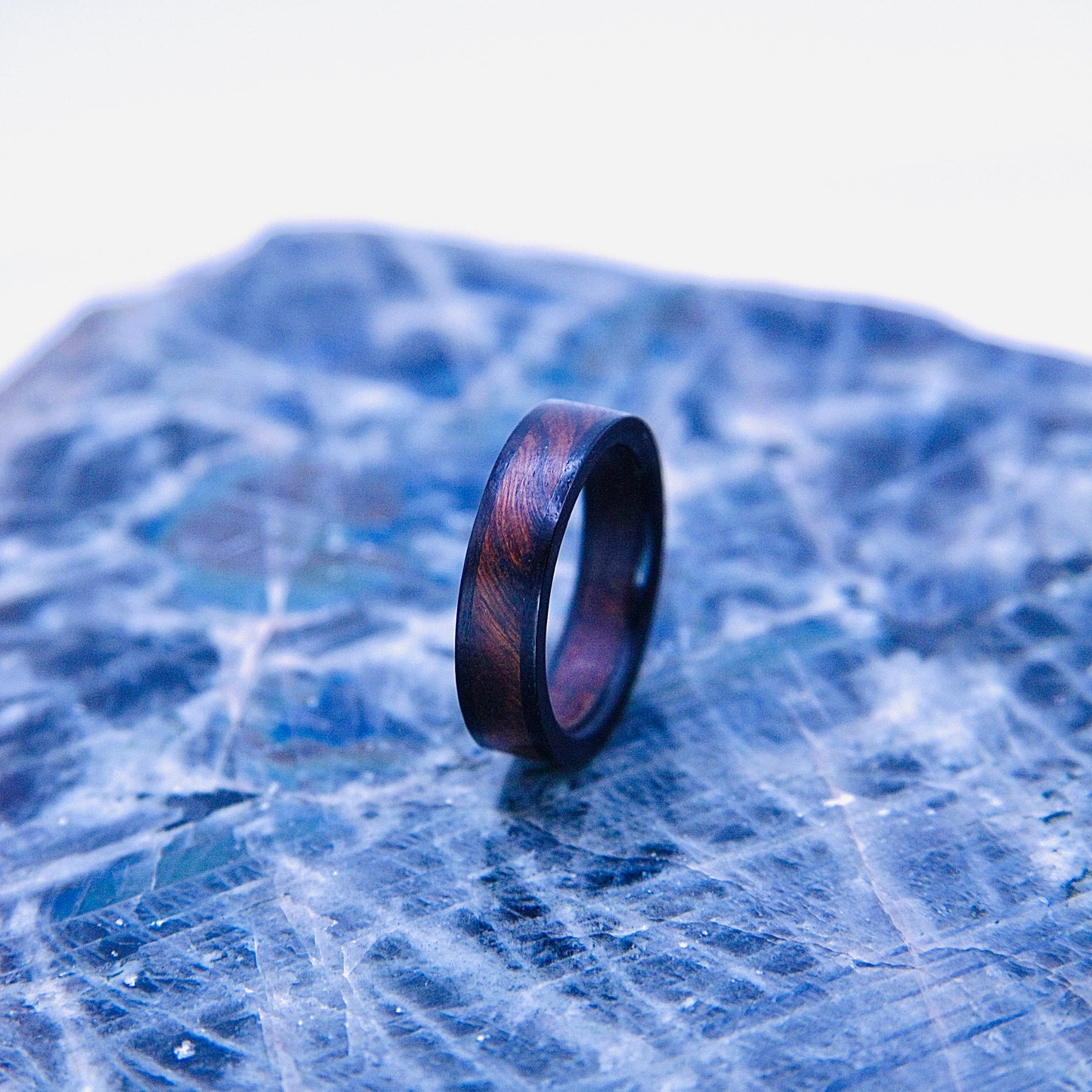 Ebony & Ironwood Wood Ring Size 8.5