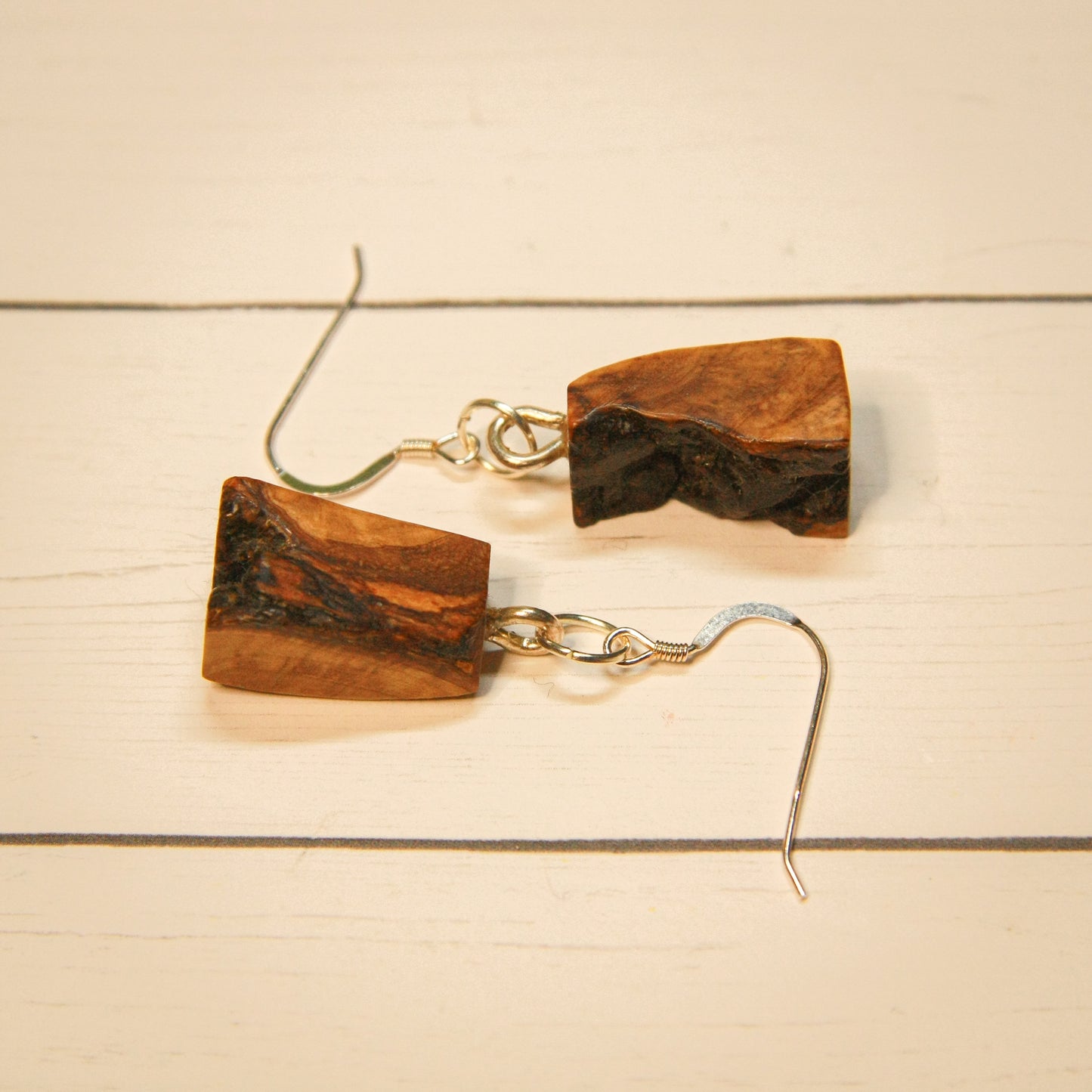 Olive Wood Burl Earrings