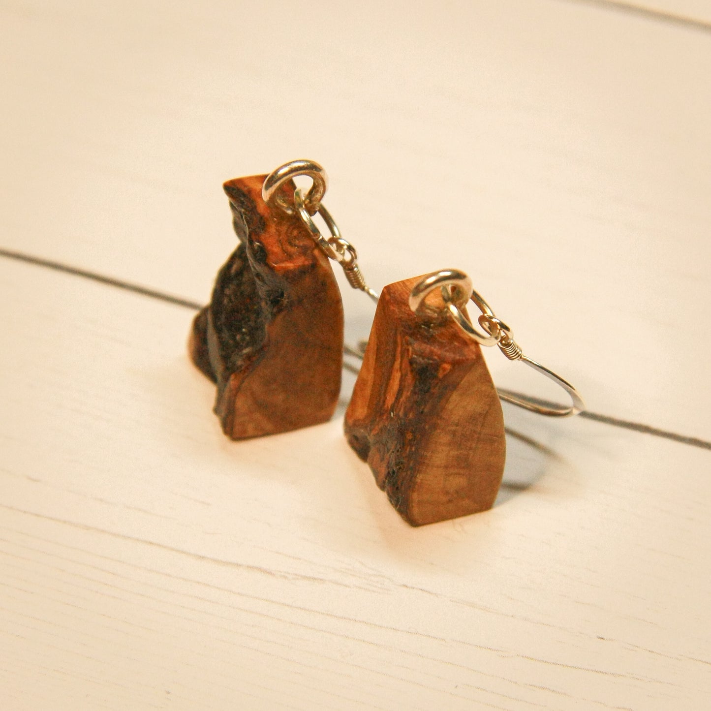 Olive Wood Burl Earrings