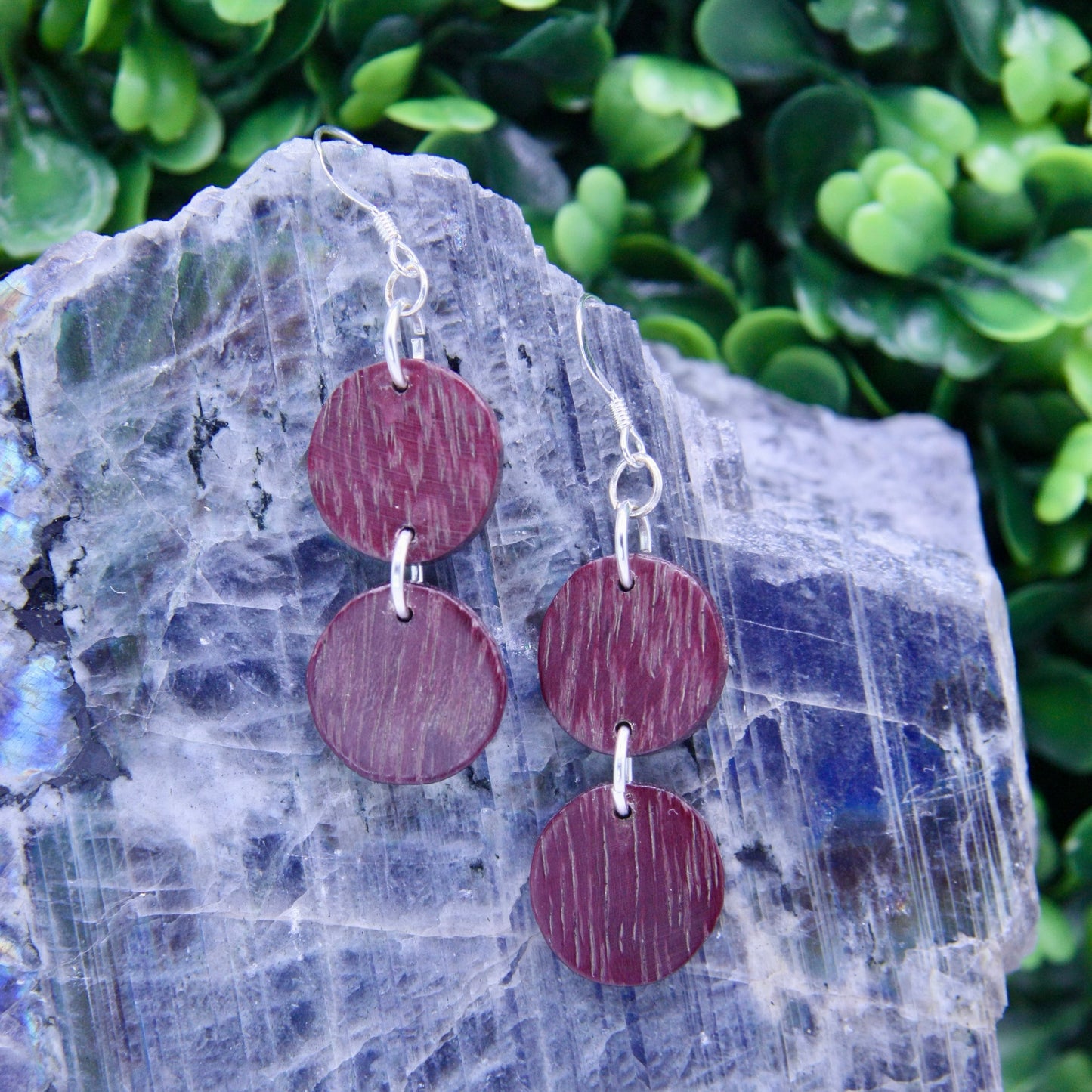 Purple Heart Wood Earrings