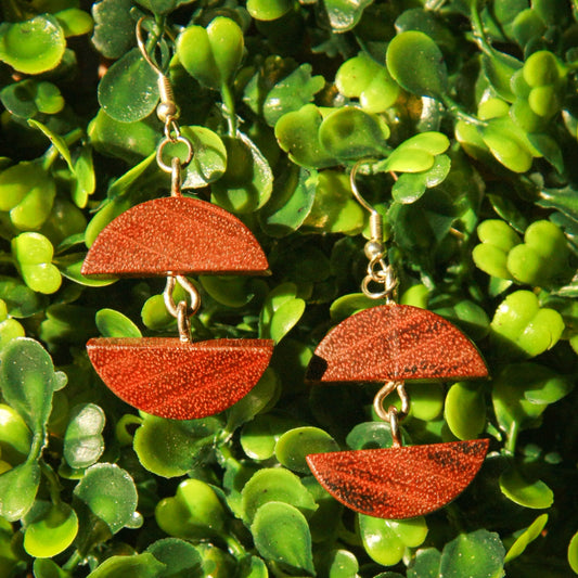 1890 Walnut Wood Earrings