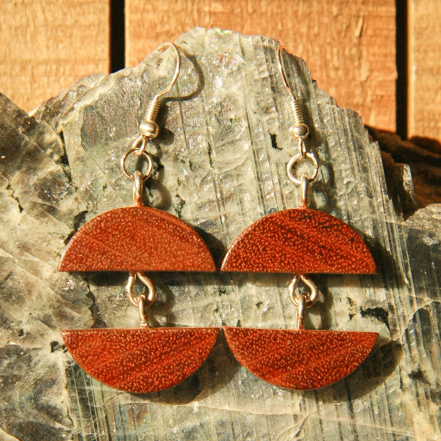 1890 Walnut Wood Earrings