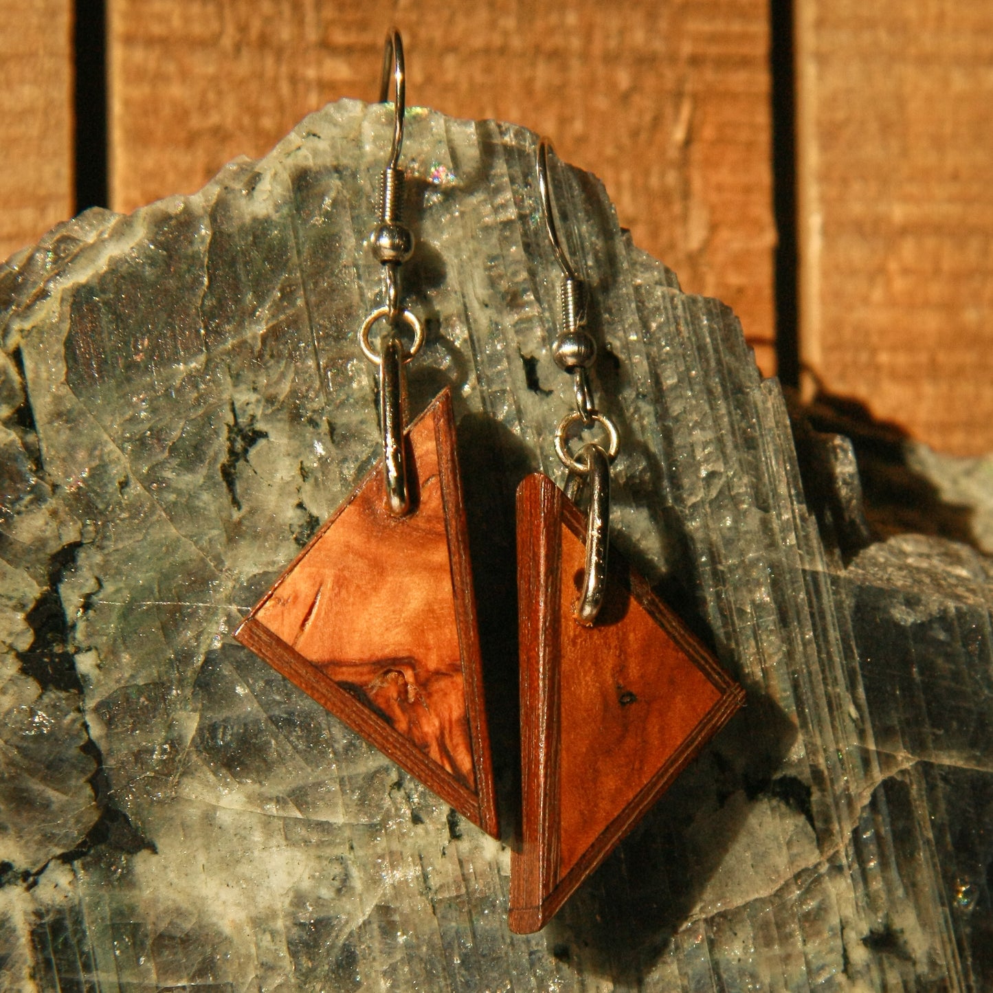 Olivewood & 1890 Walnut Wood Earrings
