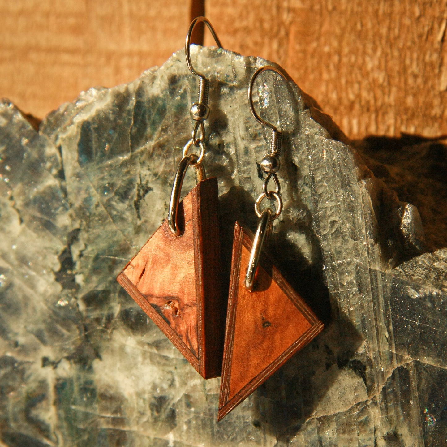 Olivewood & 1890 Walnut Wood Earrings