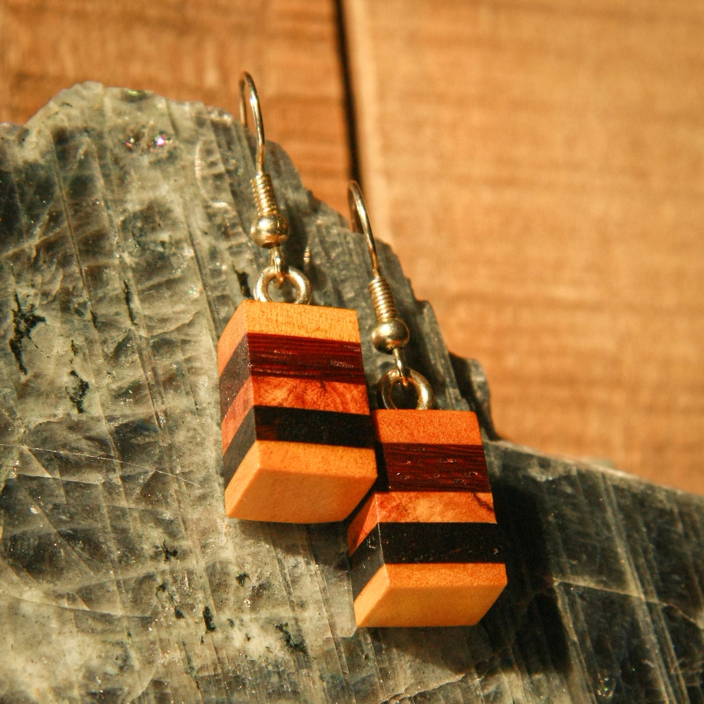 5-Stripe Yellow Heart, Padauk, Olive Wood,Ebony