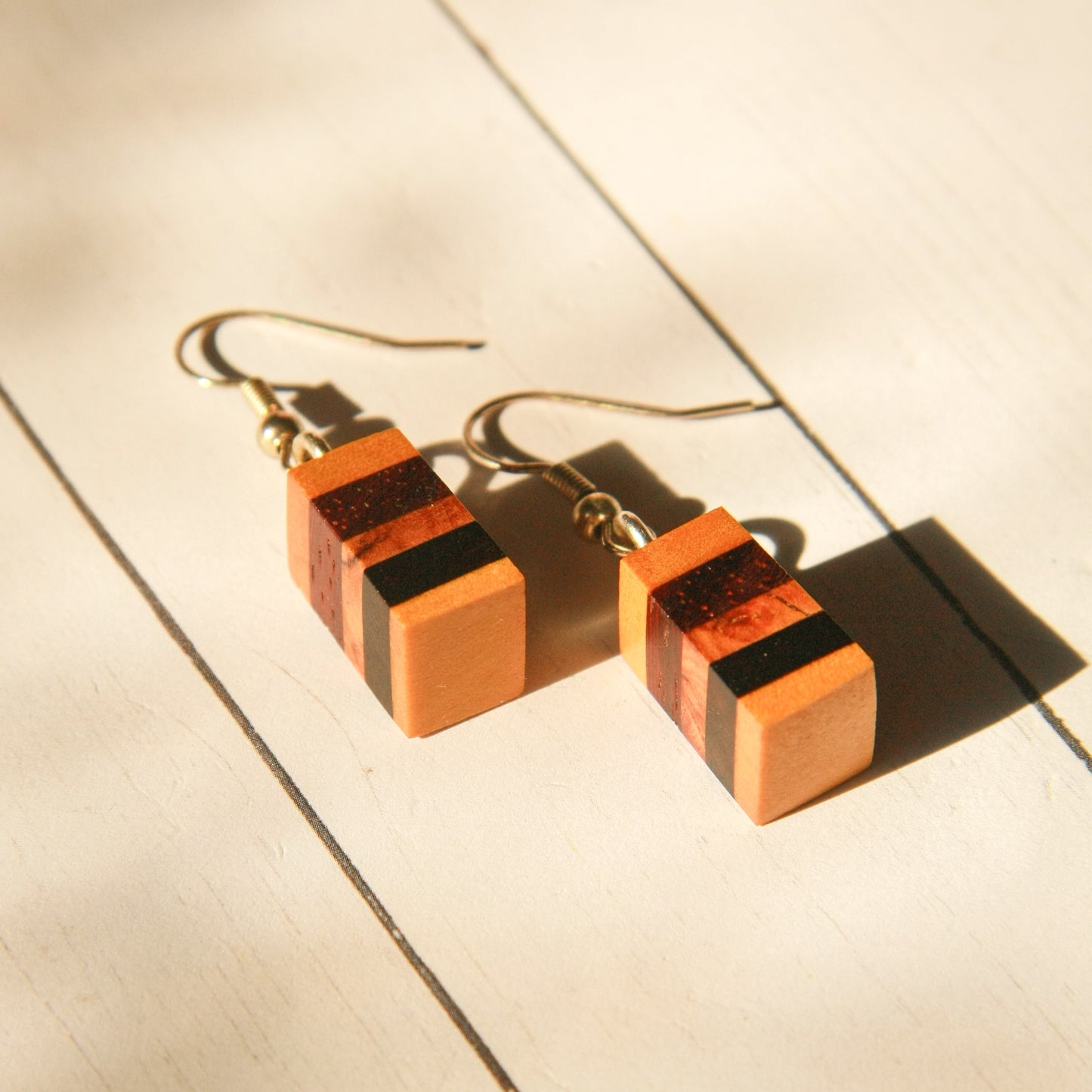 5-Stripe Yellow Heart, Padauk, Olive Wood,Ebony