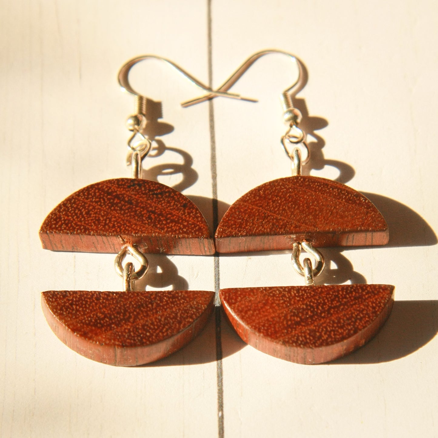 1890 Walnut Wood Earrings