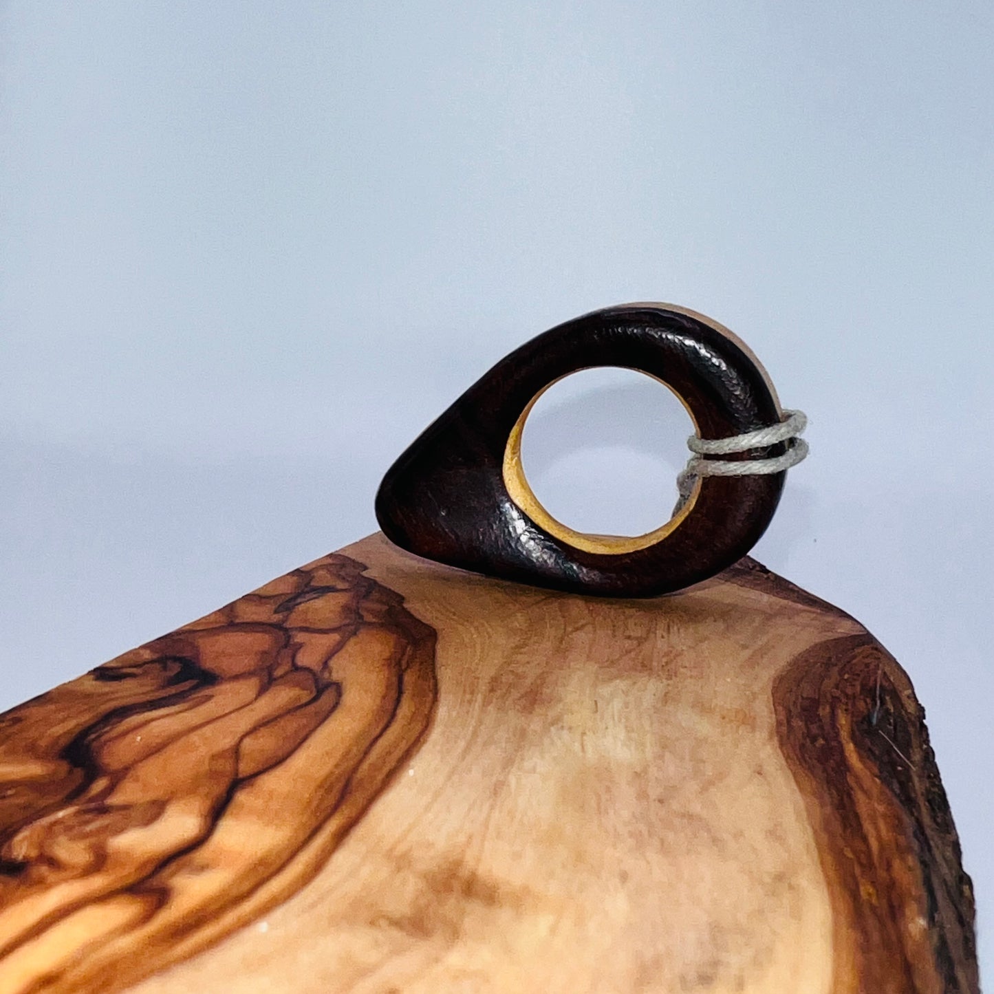 Ironwood & Olivewood Carved Pendant