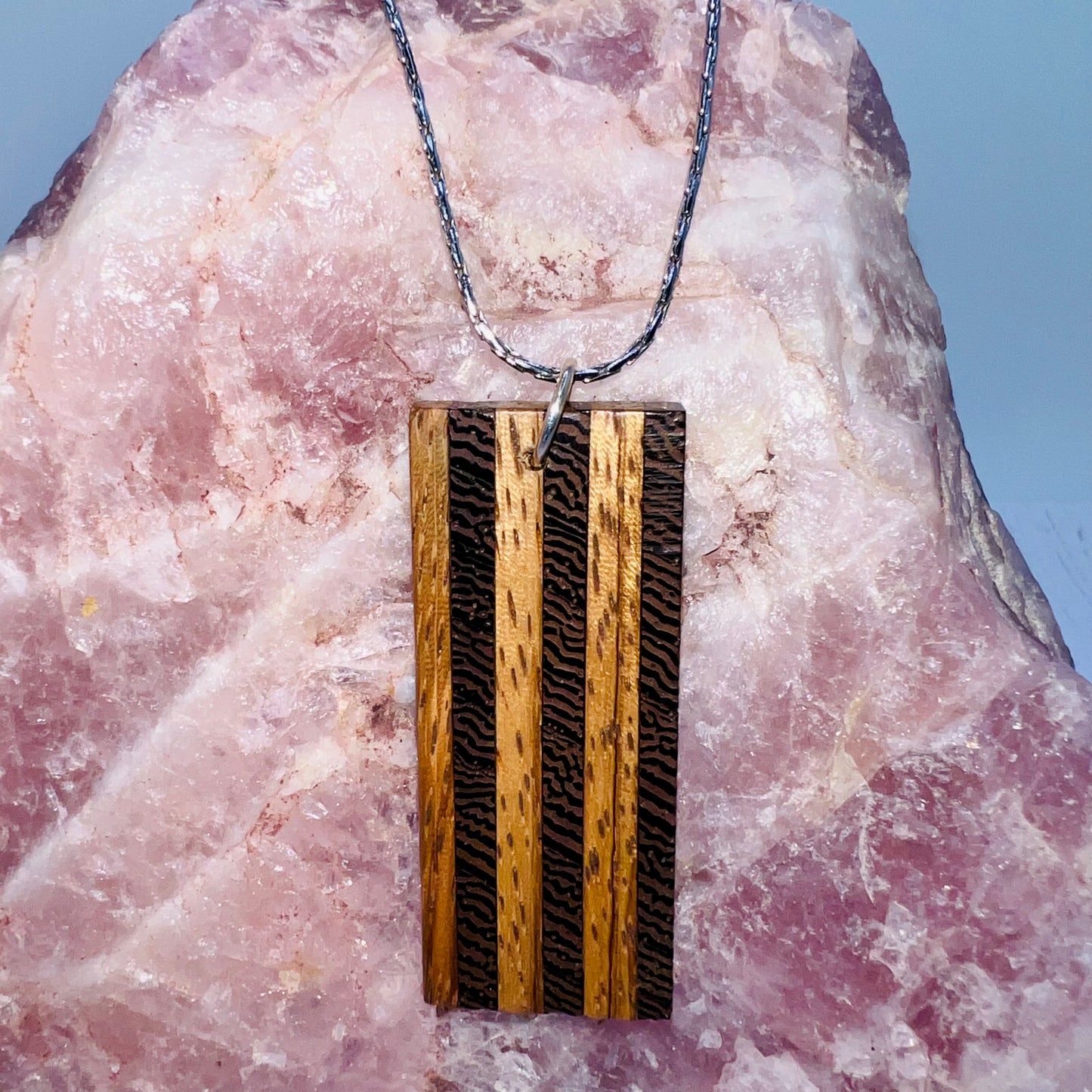 Wengewood & Oak Wood Earrings & Pendant