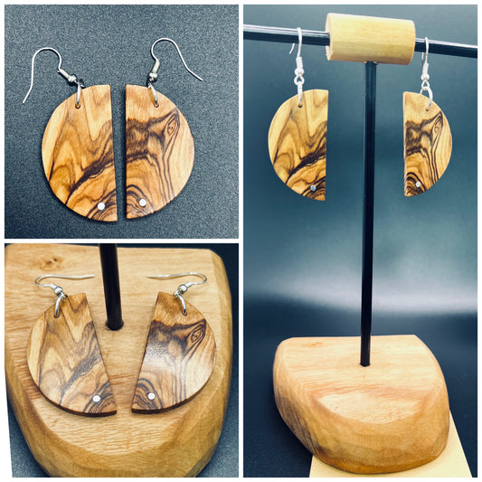 Olive Wood (Burl) Wood Earrings