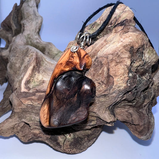 Olive Wood (Burl) Wood Pendant