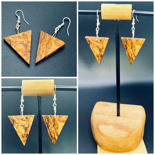 Olive Wood (Burl) Wood Earrings